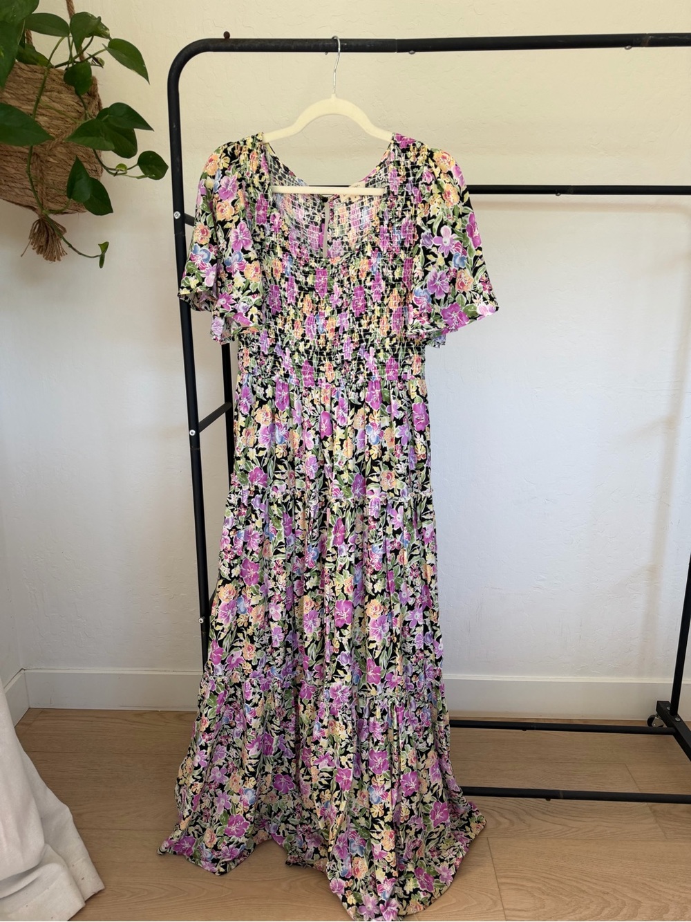 Shop Stevie Floral Maxi Dress in Pink and Green